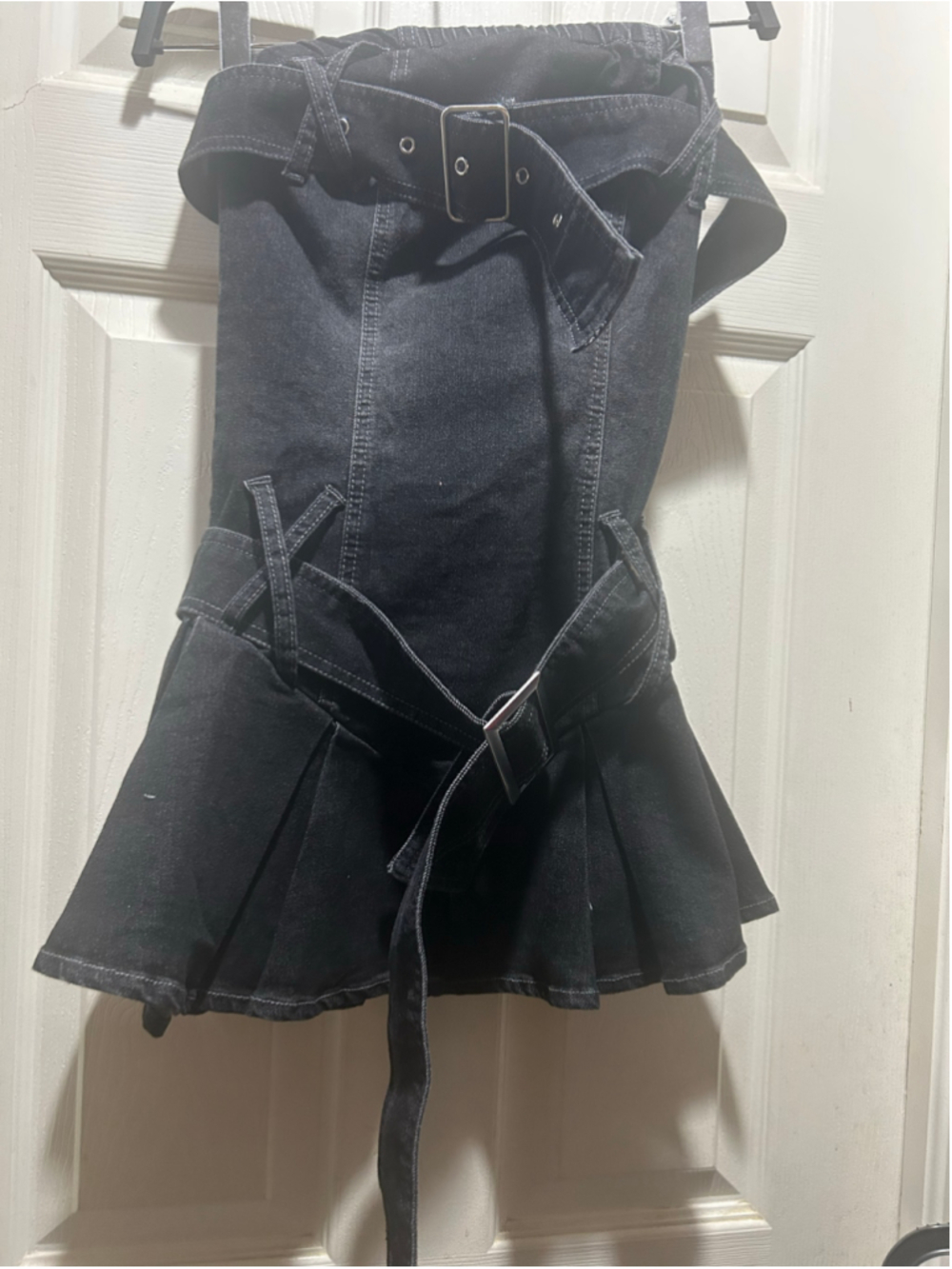 Women's SHEIN Black Denim Mini Dress Size S